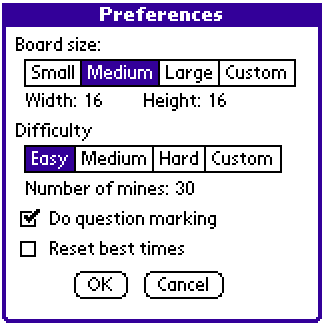MineSweeper for PalmOS